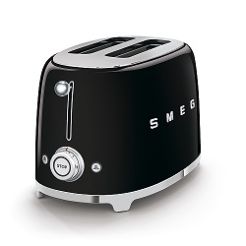 SMEG 2 Schlitz-Toaster in Schwarz