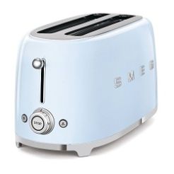 SMEG 2 Langschlitz-Toaster in Pastellblau