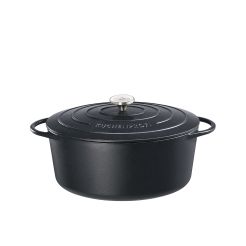 KÜCHENPROFI Bratentopf „PROVENCE“ oval, 33 cm, schwarz