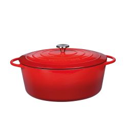 KÜCHENPROFI Bratentopf „PROVENCE“ oval, 35 cm, rot