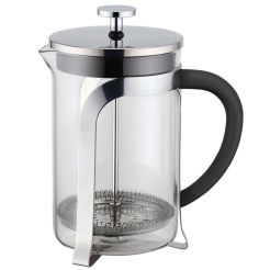 WEIS Pressfilterkanne aus Glas und Edelstahl, 0,35 L