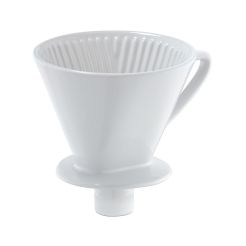 CILIO Kaffeefilter mit Stutzen für 4 Tassen in Weiß