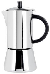 CILIO Espressokocher Figaro aus Edelstahl 6 Tassen - induktion