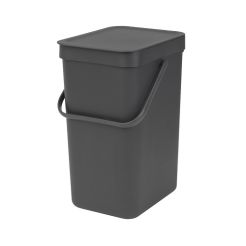BRABANTIA Sort & Go Abfallbehälter in Grey 12 Liter