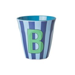 RICE Buchstabenbecher „B“ blau-grün 250 ml