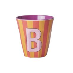 RICE Buchstabenbecher „B“ pink-orange 250 ml