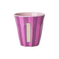 RICE Buchstabenbecher „I“ rosa-pink 250 ml