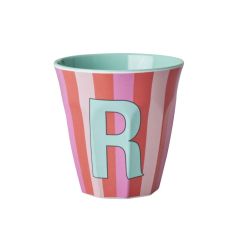 RICE Buchstabenbecher „R“ rot-pink 250 ml
