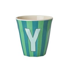 RICE Buchstabenbecher „Y“ hellgrün-dunkelgrün 250 ml