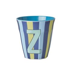 RICE Buchstabenbecher „Z“ blau-grün 250 ml