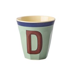 RICE Buchstabenbecher „D“ grün-blau 250 ml
