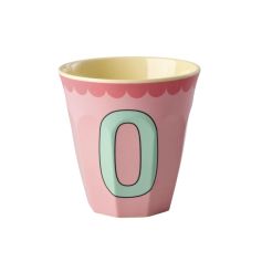 RICE Buchstabenbecher „O“ rosa-pink 250 ml