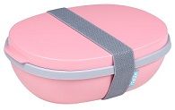MEPAL Lunchbox Ellipse Duo in Nordic Pink 22,5 cm x 17,5 cm