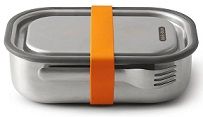 BLACK + BLUM Lunchbox aus Edelstahl Orange 20 cm x 15 cm