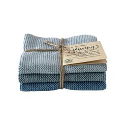 SOLWANG Wischtücher BIO Eisblau Kombi 3er-Set