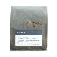 ELBGOLD  Sechs A Espressobohnen 1 kg
