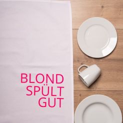 17;30 Geschirrtuch in Weiß - Blond spült gut