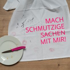 17;30 Geschirrtuch in Weiß - Mach schmutzige Sachen mit mir!