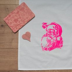 17;30 Geschirrtuch in Weiß - Weihnachtsmann