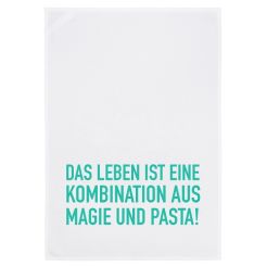 17;30 Geschirrtuch in Weiß - Das Leben ins eine Kombination aus Magie und Pasta!