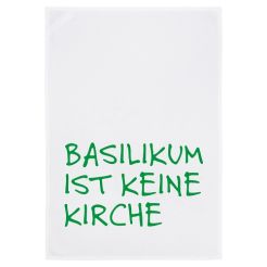 17;30 Geschirrtuch in Weiß - Basilikum ist keine Kirche