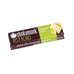 SHOKOMONK Weiße Schokolade mit Pistazie 50 g