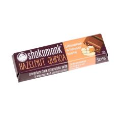 SHOKOMONK Zartbitterschokolade mit Haselnuss & Quinoa Pops 50 g