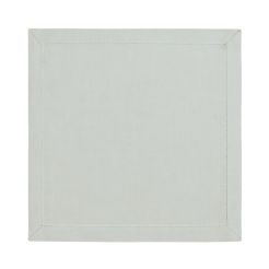 NAPKING Serviette "Christel" Hellgrau 100 % Leinen, 50 × 50 cm, Vollansicht
