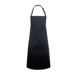 KARLOWSKY Latzschürze mit Schnalle & Tasche 75 x 90 cm – Schwarz