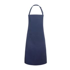 KARLOWSKY Latzschürze mit Schnalle & Tasche 75 x 90 cm – Marine