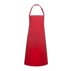 KARLOWSKY Latzschürze mit Schnalle & Tasche 75 x 90 cm – Rot