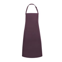 KARLOWSKY Latzschürze mit Schnalle & Tasche 75 x 90 cm – Aubergine