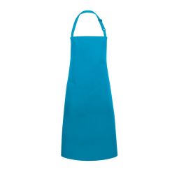 KARLOWSKY Latzschürze mit Schnalle & Tasche 75 x 90 cm – Türkis