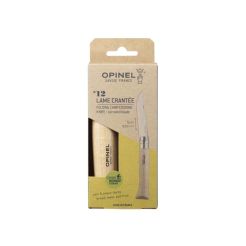 OPINEL Messer No. 12 mit Sägezahnung Französisches Taschenmesser Inox Eichenholz