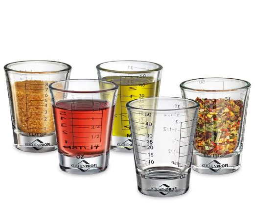 KÜCHENPROFI Mini-Messbecher aus Glas 50 ml