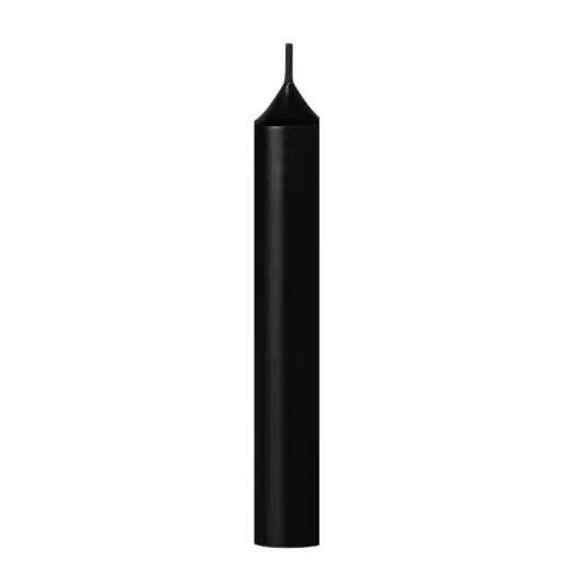 KERZENFARM HAHN Stabkerze in Schwarz 18 cm