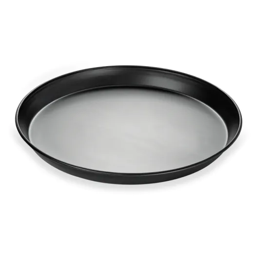METRO Professional Pizzablech 40 Cm – Schwarzes Blaublech Mit Rollrand, Unbeschichtet, Hitzebeständig Für Profi-Küchen