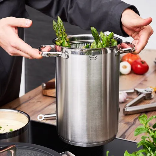 RÖSLE Spargeltopf Elegance mit feinem Einsatz 16 cm