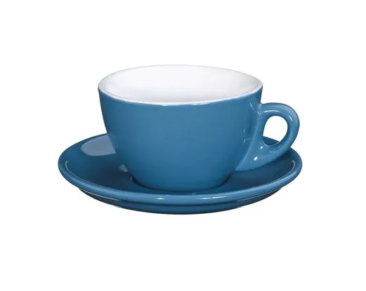 CILIO Cappuccinotasse Roma mit Untertasse in Ocean Blue