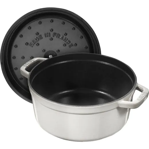 STAUB Bräter rund aus Gusseisen Weißer Trüffel 26 cm
