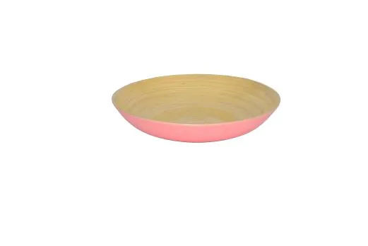 Albert L. Bambus-Obstschale in Rosa  30 cm