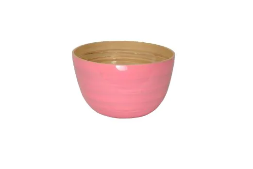 Albert L. Bambus-Schssel in Rosa  26 cm
