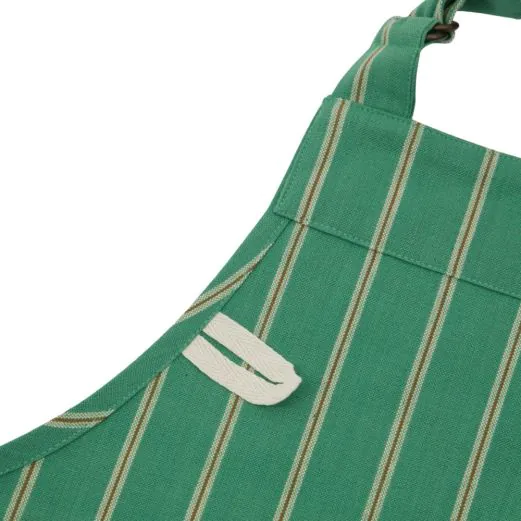 Dexam Schürze Aus Recycelter Baumwolle | Gestreift | Verstellbar | Mit Vordertasche | One Size Für Unisex