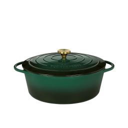 K&Uuml;CHENPROFI Bratentopf &bdquo;PROVENCE&ldquo; oval, 33 cm, gr&uuml;n