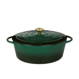 K&Uuml;CHENPROFI Bratentopf &bdquo;PROVENCE&ldquo; oval, 35 cm, gr&uuml;n