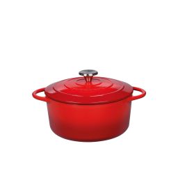 K&Uuml;CHENPROFI Bratentopf &bdquo;PROVENCE&ldquo; rund, 22 cm, rot