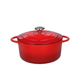 K&Uuml;CHENPROFI Bratentopf &bdquo;PROVENCE&ldquo; rund, 26 cm, rot