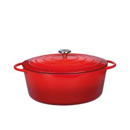 K&Uuml;CHENPROFI Bratentopf &bdquo;PROVENCE&ldquo; oval, 33 cm, rot