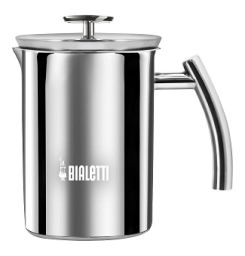 BIALETTI Milchaufschäumer aus Edelstahl, manuell, 6 Tassen