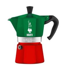 BIALETTI Espressokanne Moka Express Tricolor aus Aluminium 3 Tassen - nicht induktion